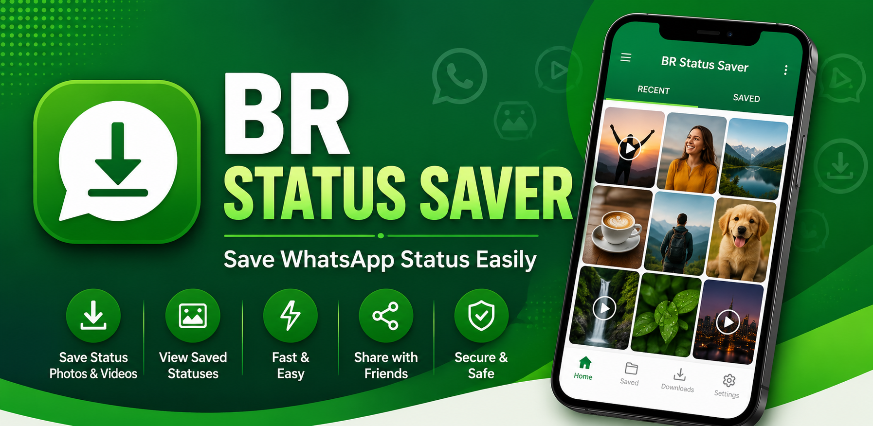 BR Status Saver: Easily Save WhatsApp Status Photos & Videos