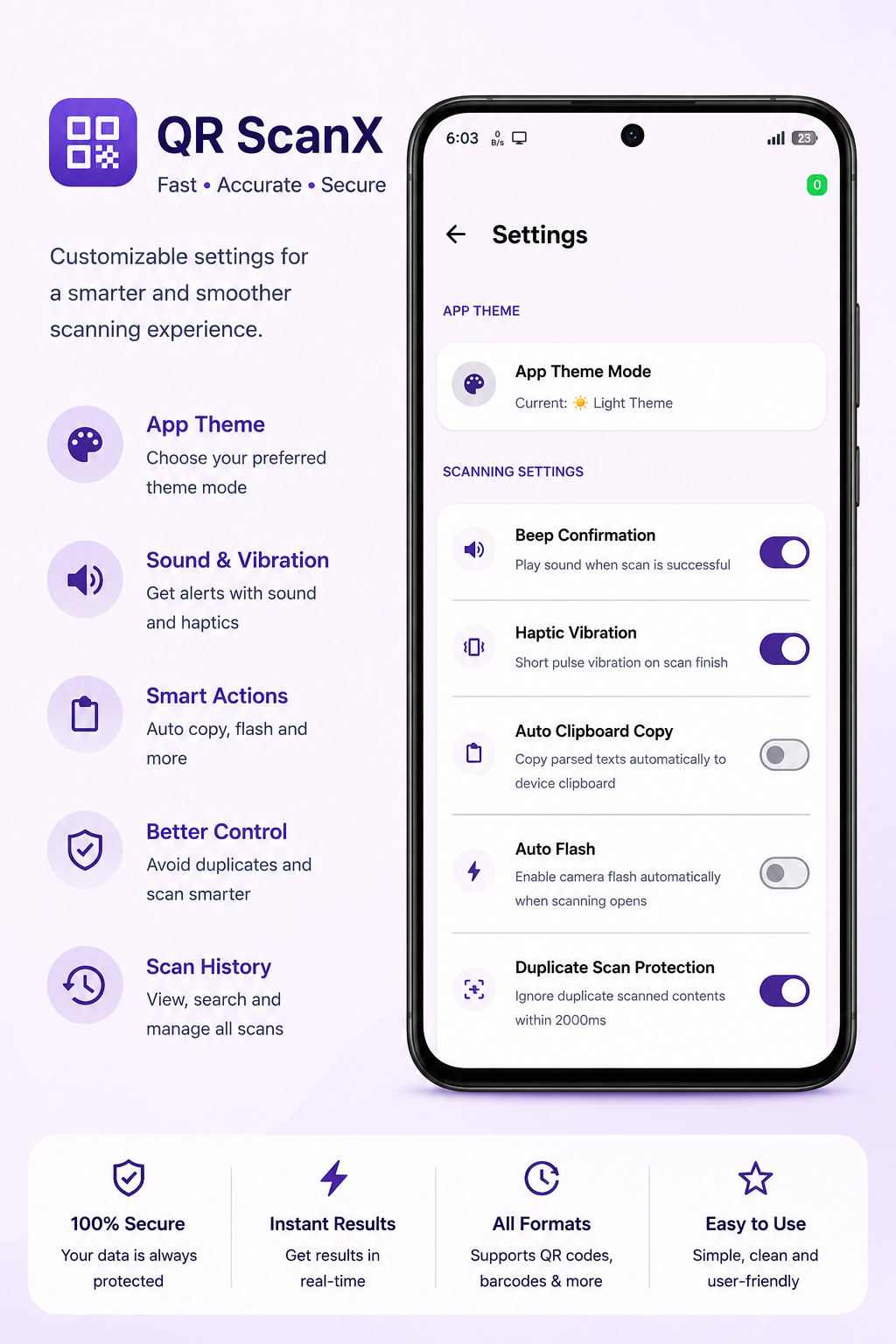 QR-ScanX Screen 1